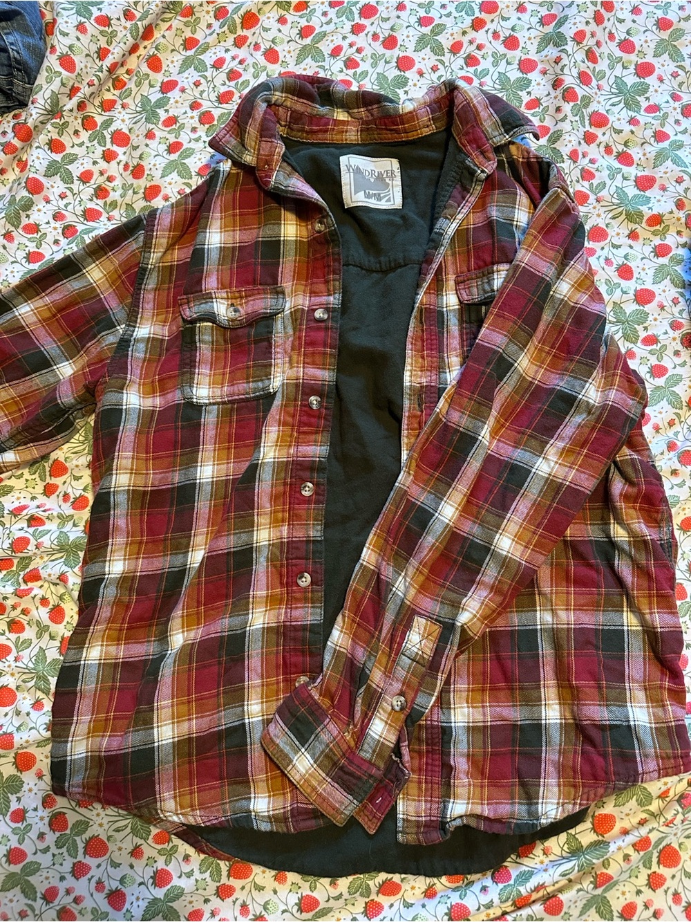 Women’s Red Plaid Flannel Shirt Jacket